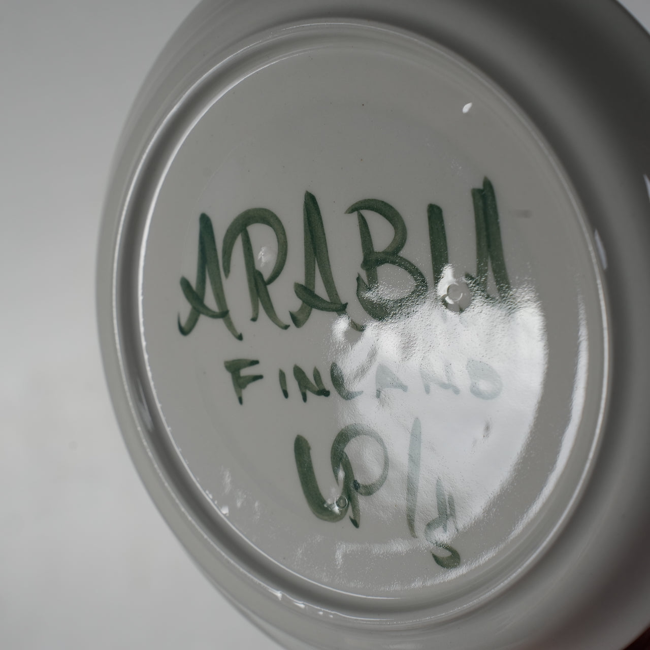 貫入あり 希少 アラビア(ARABIA)プルプリイェンカ(Purpuri Jenkka)ティーカップ&ソーサー コーヒーカップ・ティーカップ ARABIA