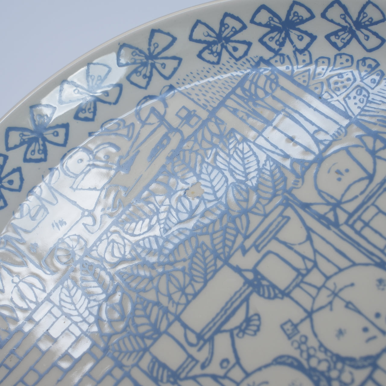 希少 グスタフスベリ(Gustavsberg)ボロ(Boro)プレート21cm 皿 Gustavsberg