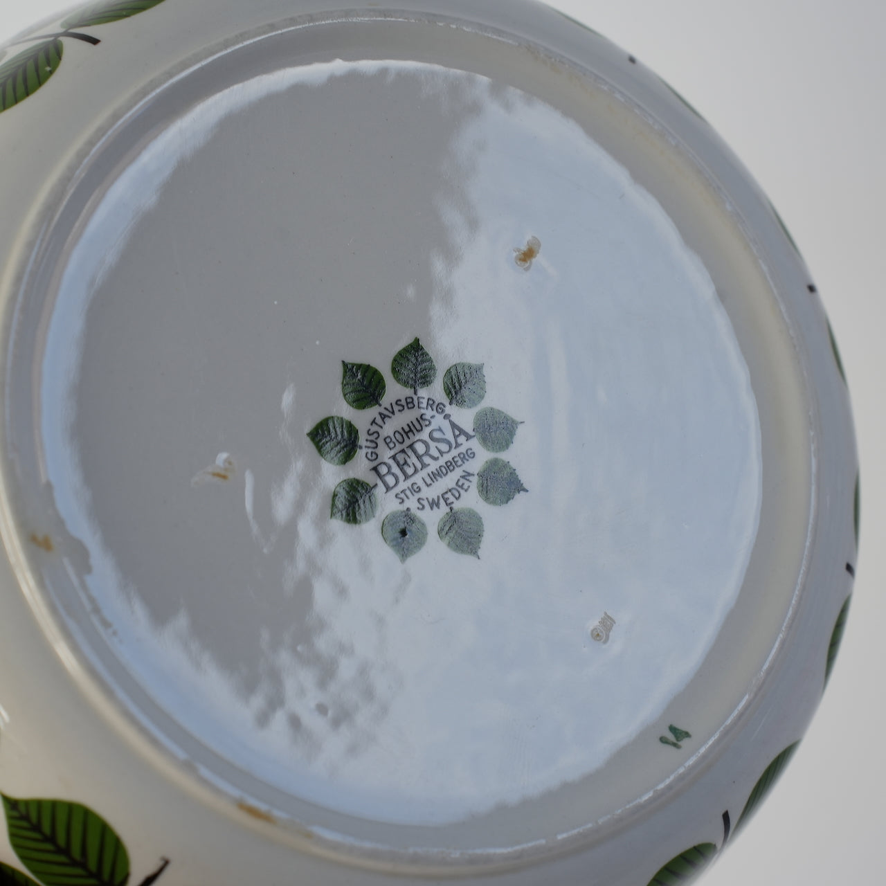 グスタフスベリ(Gustavsberg)ベルサ(Bersa)ヴィンテージ 深皿 スープ皿 ボウル 17cm 3の底面のロゴとデザイン