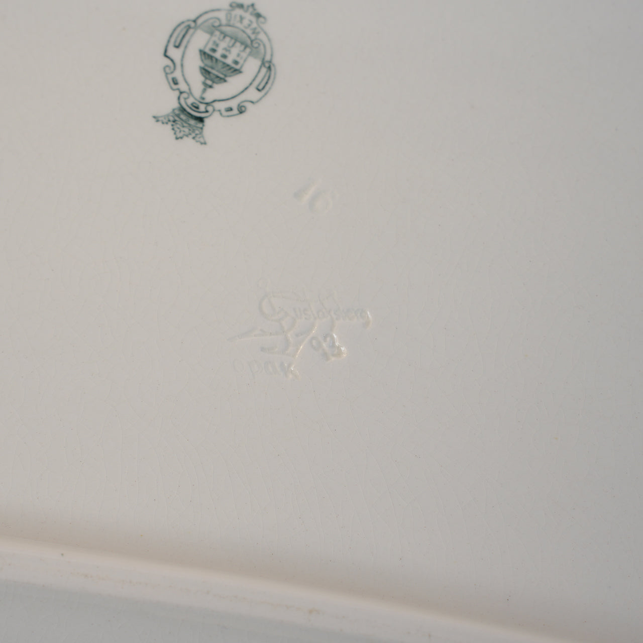 100年前の北欧皿 グスタフスベリ製 ヴェクショー(Wexiö)特大 スクエアプレート