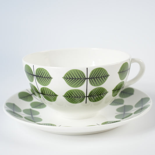 廃盤モデル 復刻版 グスタフスベリ ベルサ(Bersa)モーニングカップ&ソーサー - 全体像