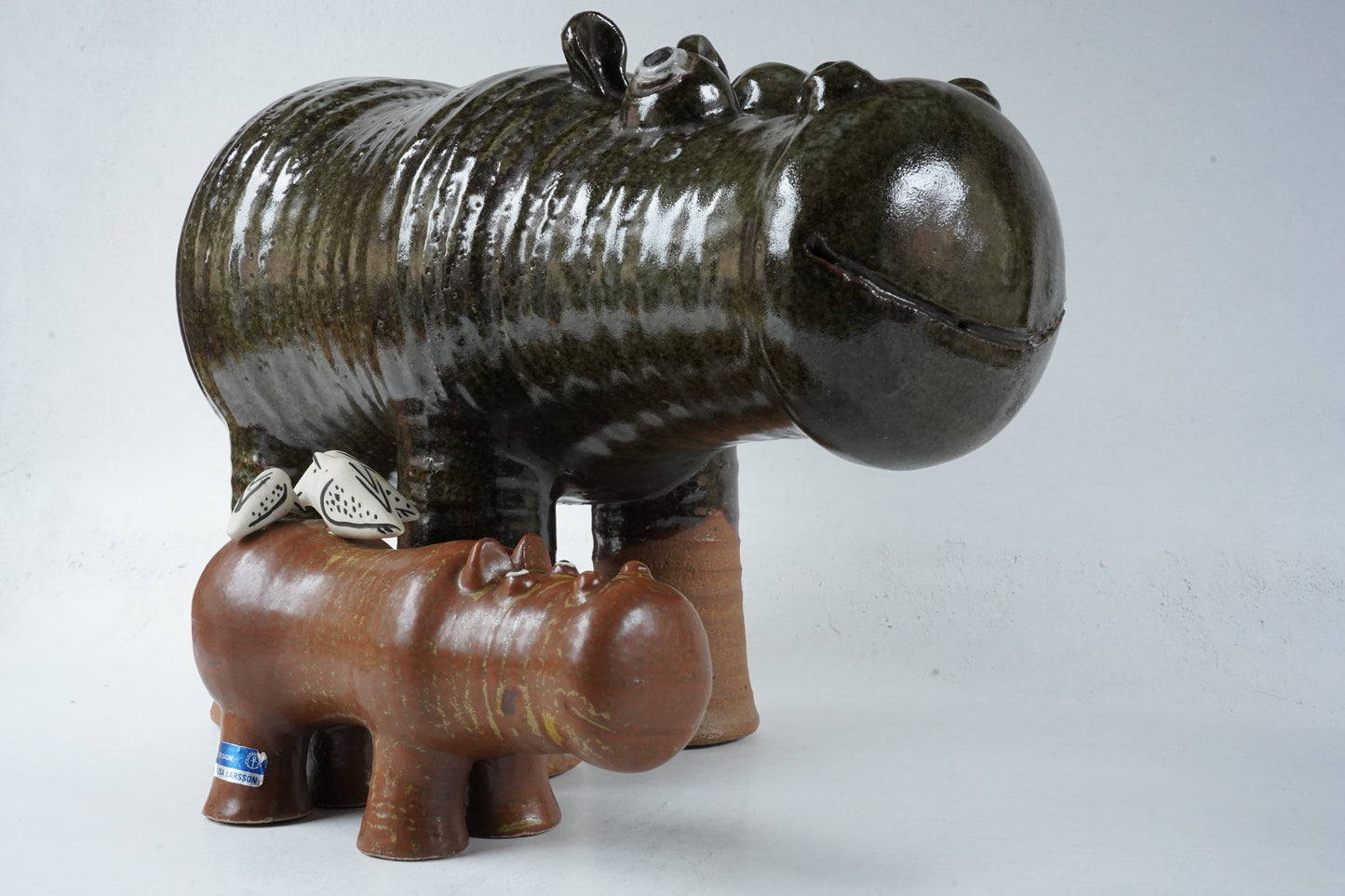 希少な一点もの リサ・ラーソン(Lisa Larson)ユニークピース 大きなカバ - 24