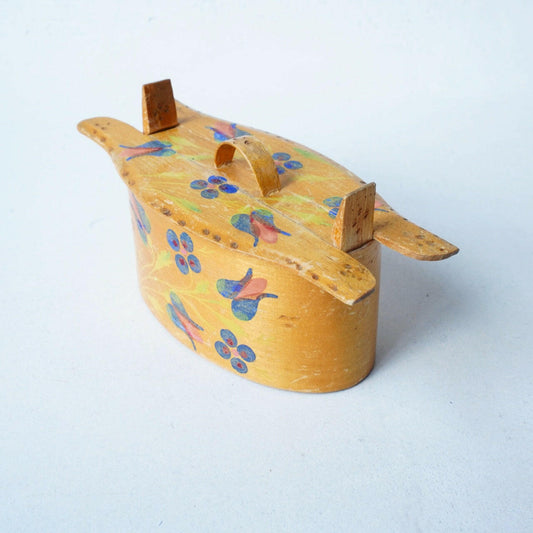 【北欧民芸🇸🇪】スヴェープアスク(Svepask)というスウェーデンの木のお弁当箱 小物入れ - 全体像