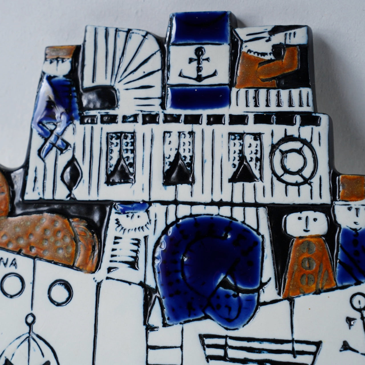 希少 グスタフスベリ リサ・ラーソン アルベルティーナ(Albertina)陶板 陶板 Lisa Larson