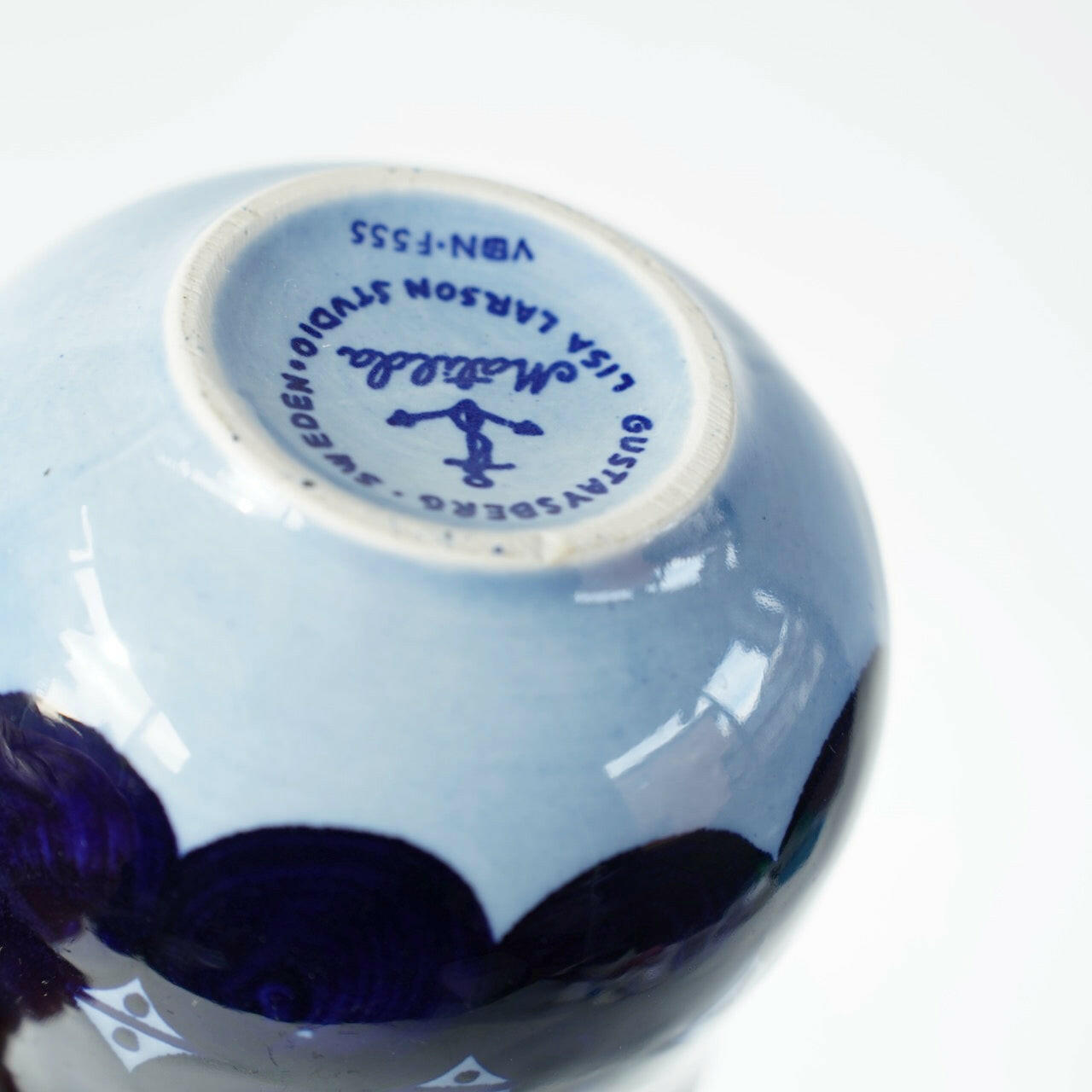 リサ・ラーソン グスタフスベリ マチルダ(Matilda)コーヒーカップ&ソーサー&プレート トリオ 裏面(バックスタンプ)