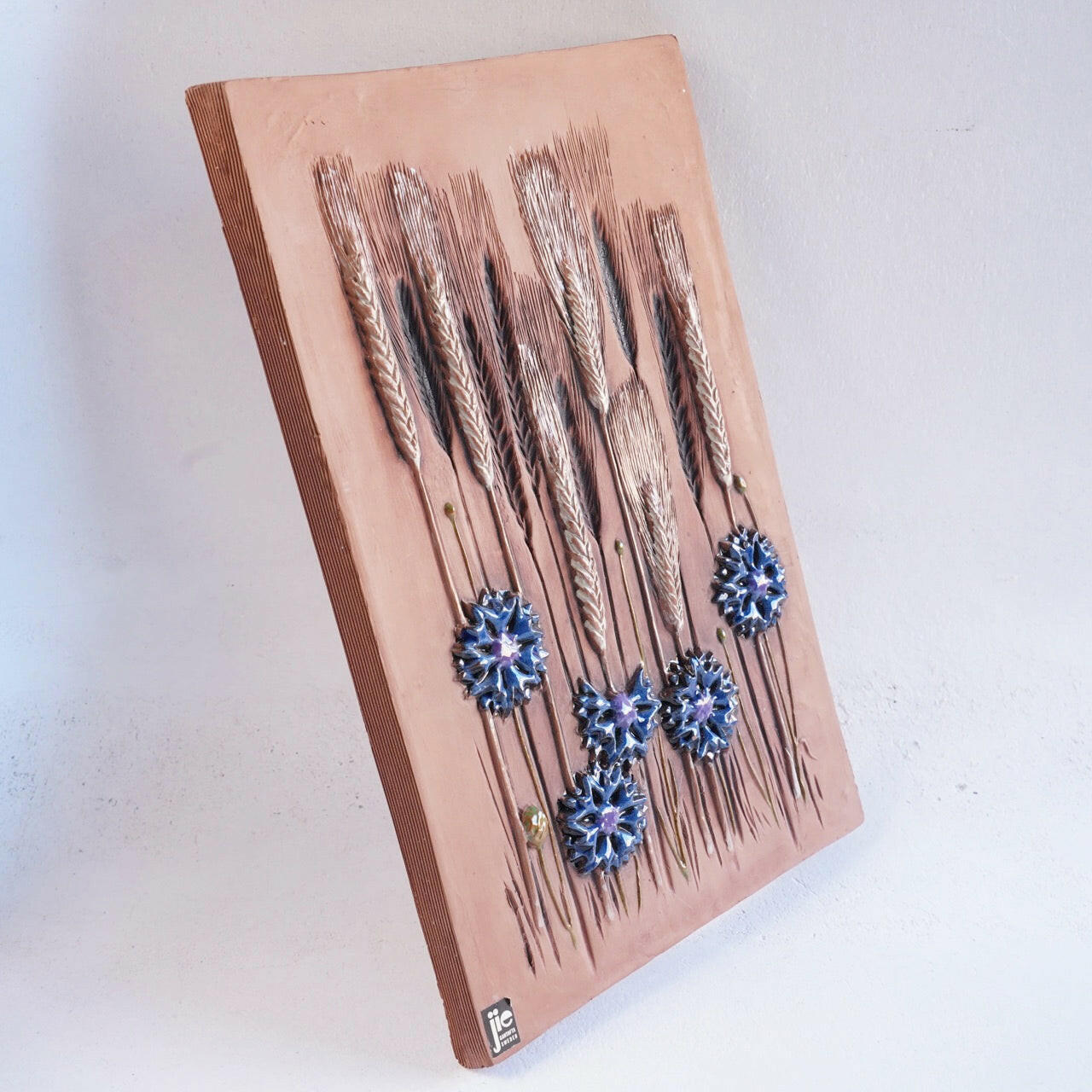 ジイ・ガントフタ 陶板 No. 766「ライ麦とヤグルマギク」 陶板 Jie Gantofta