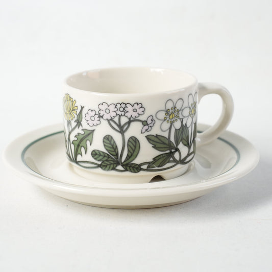 ARABIA フローラ(Flora)コーヒーカップ&ソーサー - 全体像