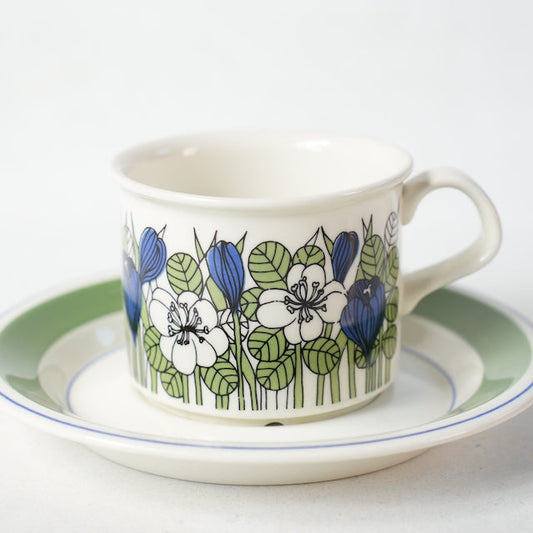 ARABIA クロッカス(Krokus)コーヒーカップ&ソーサー - 全体像