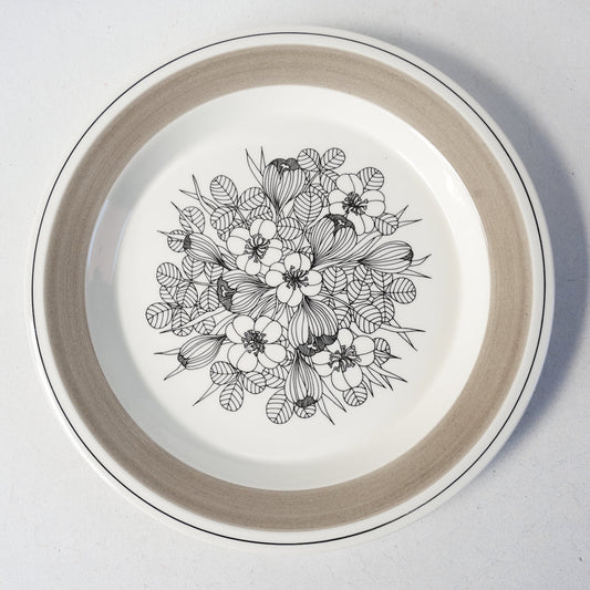 希少 ARABIA クロッカス(Krokus)グレーリム 24cmプレート 2 - 全体像