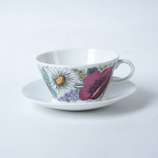 希少 ARABIA(アラビア)ヴァルム(Valum)ティーカップ&ソーサー - 全体像