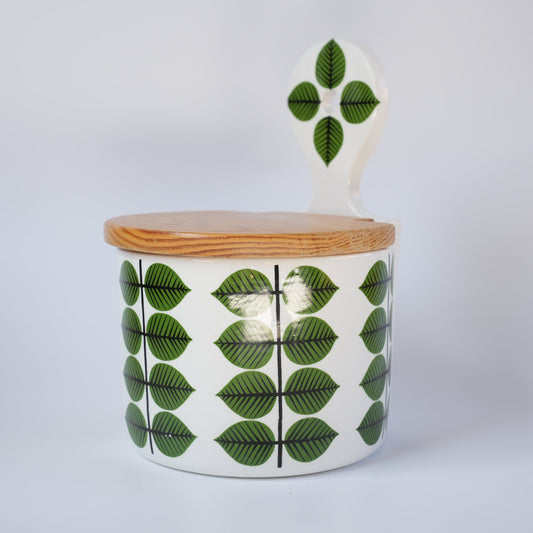 希少 グスタフスベリ ベルサ(Berså)キャニスター 木製蓋 詳細1