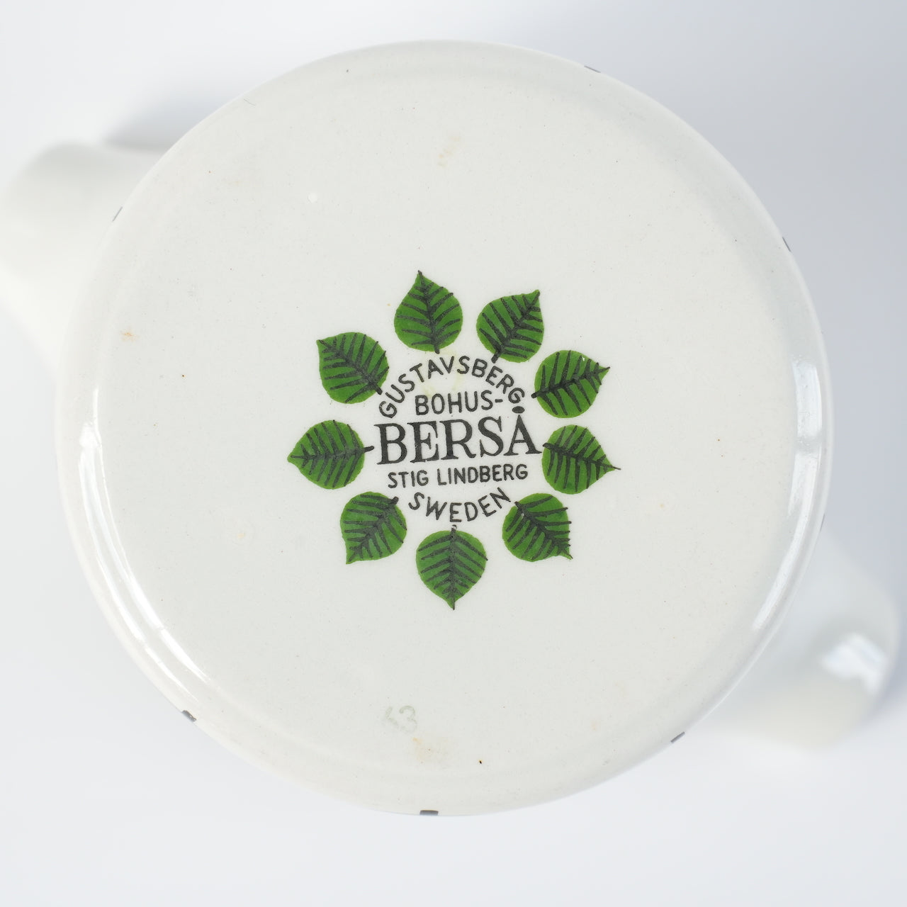 グスタフスベリ ベルサ(Bersa)ヴィンテージ クリーマー 裏面(バックスタンプ)