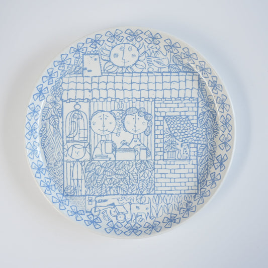 希少 グスタフスベリ(Gustavsberg)ボロ(Boro)プレート21cm 2 - 全体像