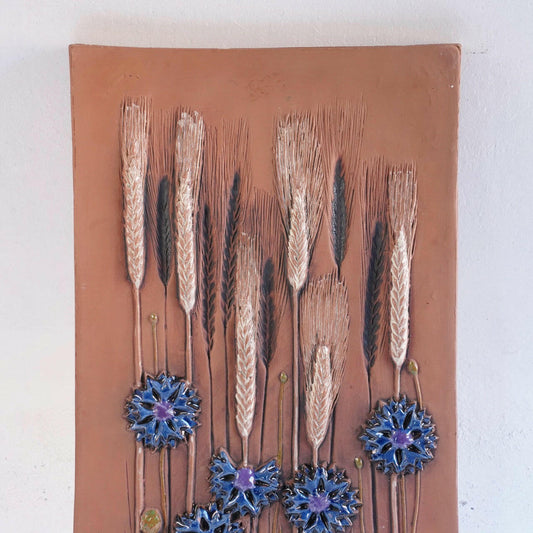 ジイ・ガントフタ 陶板 No. 766「ライ麦とヤグルマギク」 - 全体像