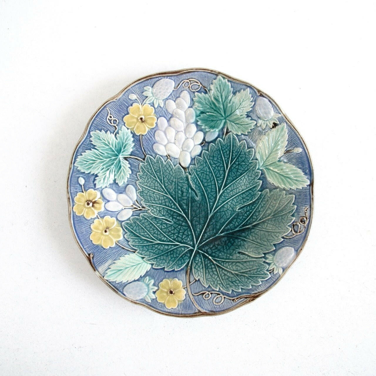 訳あり 19世紀アンティーク グスタフスベリ マヨルカ(Majolika)ケーキ皿 - 北欧食器タックショミュッケ