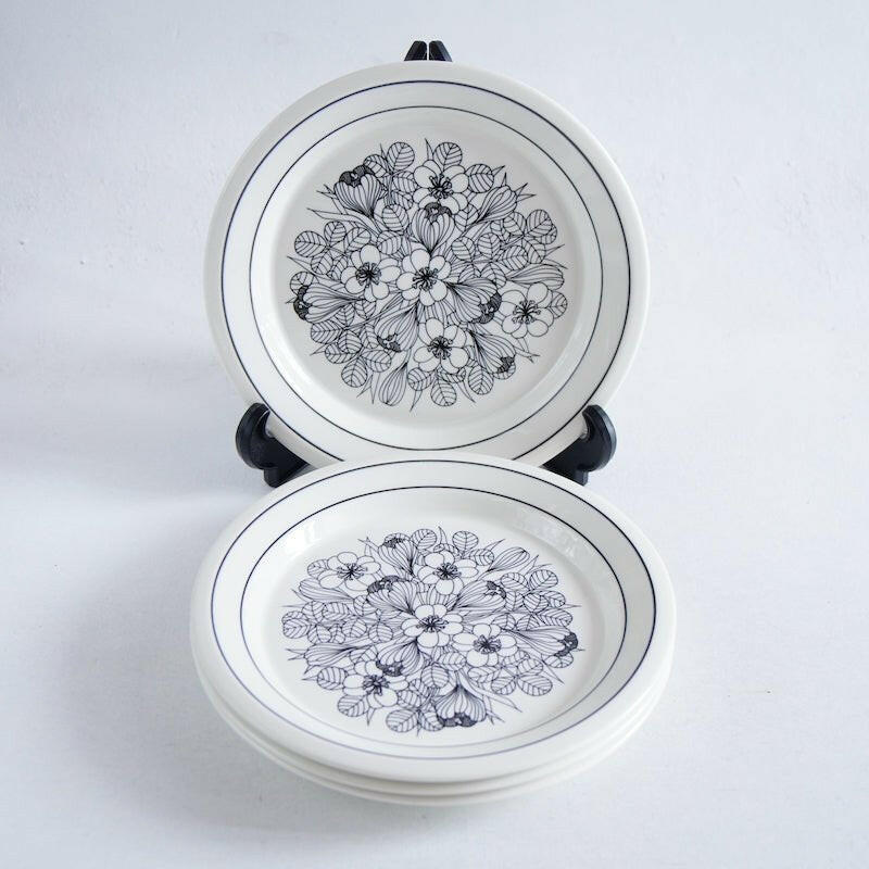 【4枚セット】ARABIA クロッカス(Krokus)ヴィンテージ 20cmプレート PJ03 皿 ARABIA