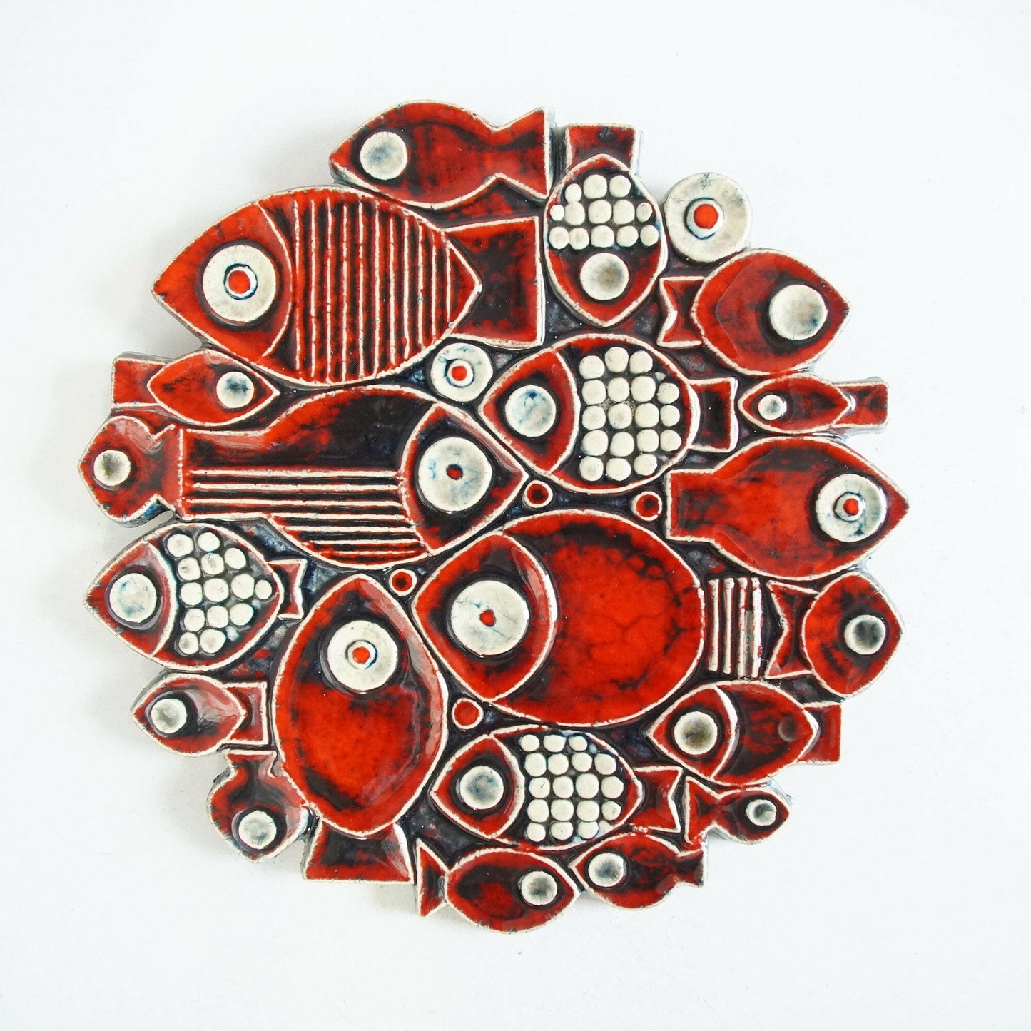 グスタフスベリ ブリト・ルイス・サンデル(Britt-Louise Sundell)魚の陶板 陶板 Gustavsberg