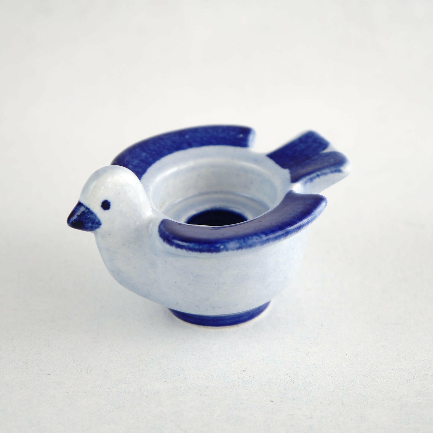 リサ・ラーソン(Lisa Larson)青い鳥のキャンドルホルダー キャンドルホルダー Gustavsberg