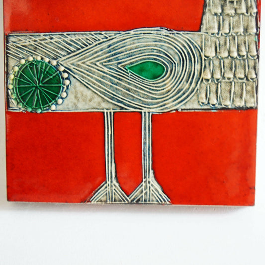 リサ・ラーソン(Lisa Larson)イソシギ(Drillsnäppa)の陶板 - 全体像