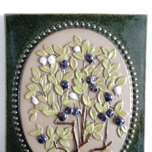 ジイ・ガントフタ 大サイズ陶板 No.924 「ブルーベリー」 - 全体像