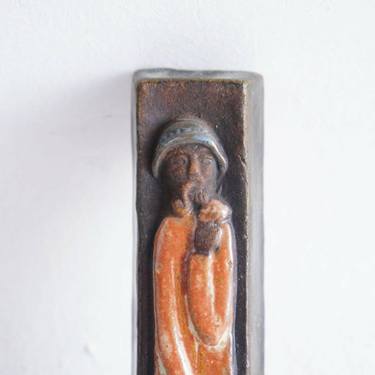 ラース・バーグステン 「漁師」の陶板 - 全体像