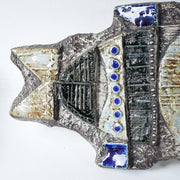 リサラーソン　陶板　FISK 魚　希少ネイビー 罕见的Lisa Larson Gustavsberg 限量150 个Fisk 陶瓷盘- 斯堪的纳维亚