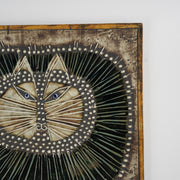 希少 グスタフスベリ リサ・ラーソン 黒い丸猫の陶板（Katt） - 北欧