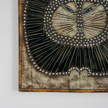 希少 グスタフスベリ リサ・ラーソン 黒い丸猫の陶板（Katt） - 北欧