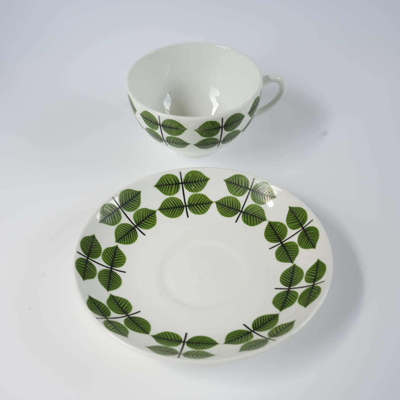 希少 グスタフスベリ ベルサ（Bersa）ヴィンテージ モーニングカップ＆ソーサー コーヒーカップ・ティーカップ Gustavsberg