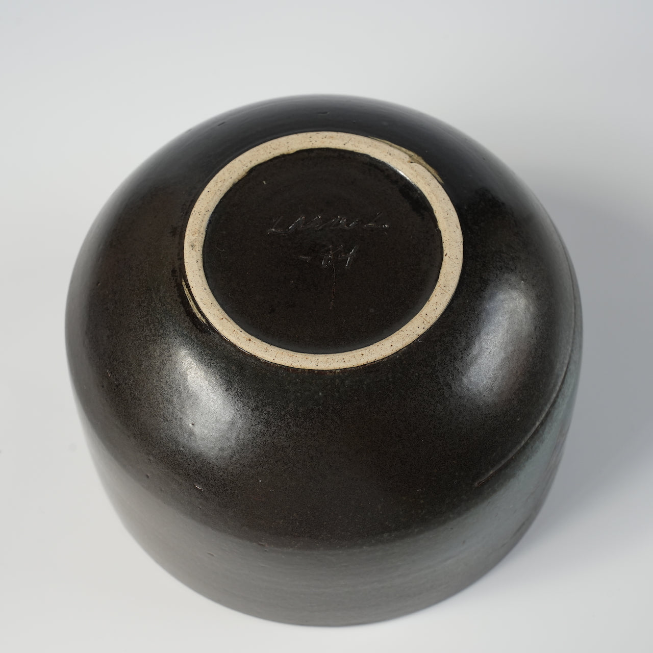 希少 リサ・ラーソン ユニークピース 1984年作 黒いボウル ボウル Lisa Larson