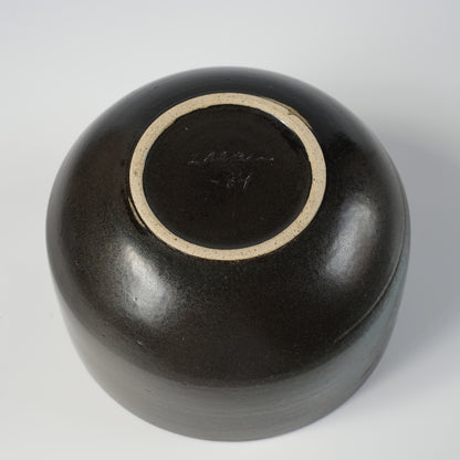 希少 リサ・ラーソン ユニークピース 1984年作 黒いボウル ボウル Lisa Larson