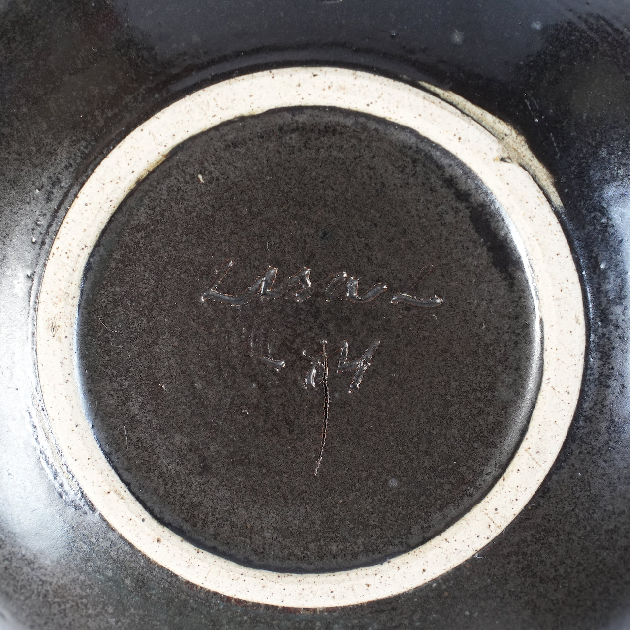 希少 リサ・ラーソン ユニークピース 1984年作 黒いボウル ボウル Lisa Larson