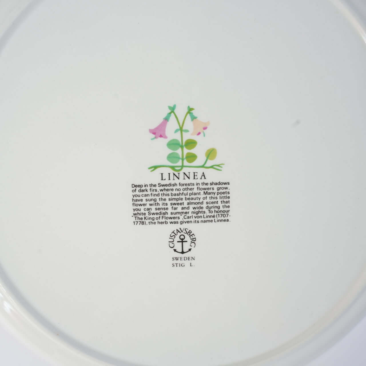 グスタフスベリ リネア（Linnea）プレート 24cm 2 皿 Gustavsberg