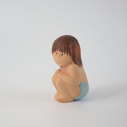希少 リサ・ラーソン お風呂に入る女の子（Badflicka） 置物 Lisa Larson