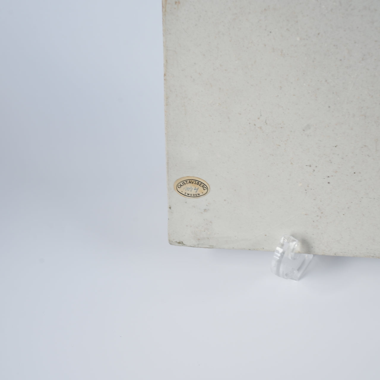 希少 ユニークピース グスタフスベリ リサ・ラーソン 白いひまわり（Solros）の陶板 陶板 Gustavsberg