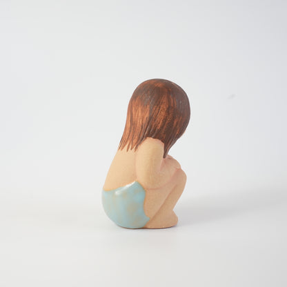 希少 リサ・ラーソン お風呂に入る女の子（Badflicka） 置物 Lisa Larson