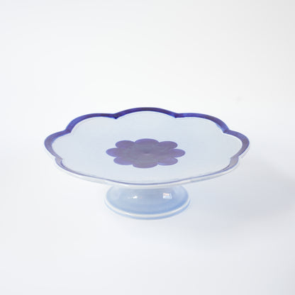 訳あり リサ・ラーソン Kスタジオ マリーン ケーキスタンド ケーキ皿の青色ケーキ皿