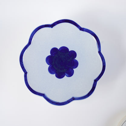 訳あり リサ・ラーソン Kスタジオ マリーン ケーキスタンド ケーキ皿の青い花柄のデザイン