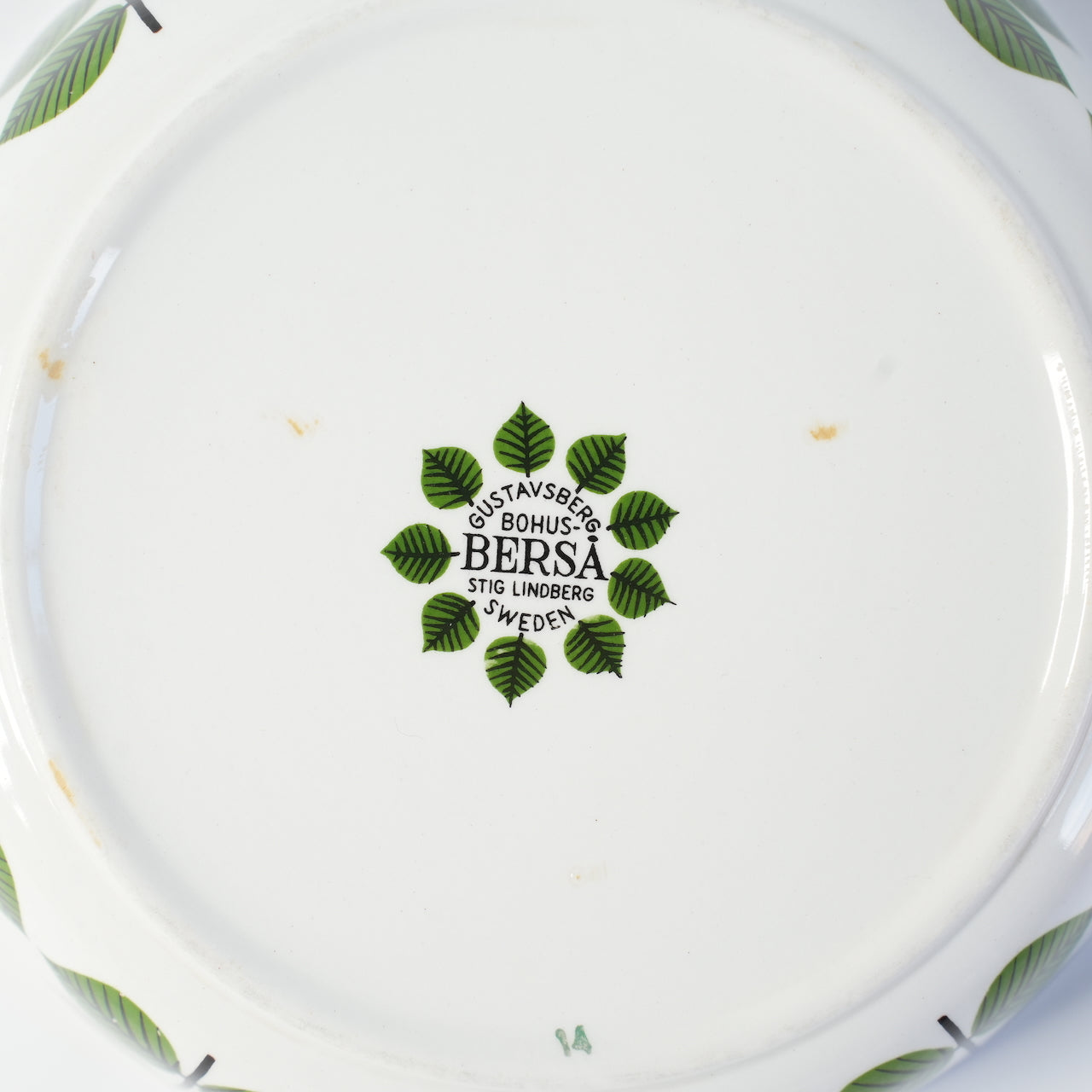 グスタフスベリ（Gustavsberg）ベルサ（Bersa）ヴィンテージ 深皿 スープ皿 ボウル 17cm 3の底面のロゴ