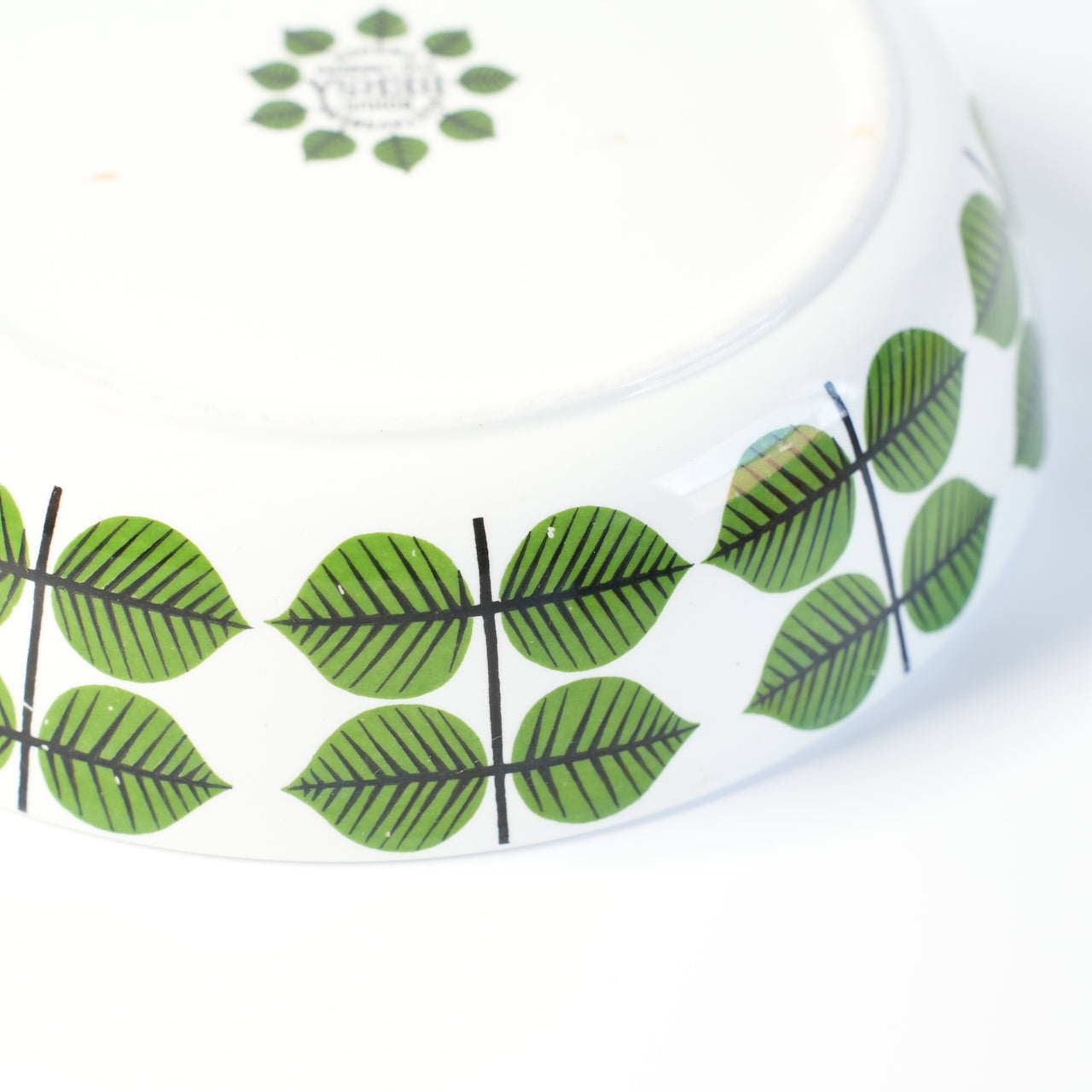 グスタフスベリ（Gustavsberg）ベルサ（Bersa）ヴィンテージ 深皿 スープ皿 ボウル 17cm 3の葉っぱデザイン