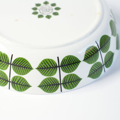 グスタフスベリ（Gustavsberg）ベルサ（Bersa）ヴィンテージ 深皿 スープ皿 ボウル 17cm 3の緑の葉っぱ模様