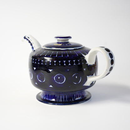 貫入あり ARABIA バレンシア（Valencia）コーヒーポットの画像、ハンドペイントのデザインが特徴。