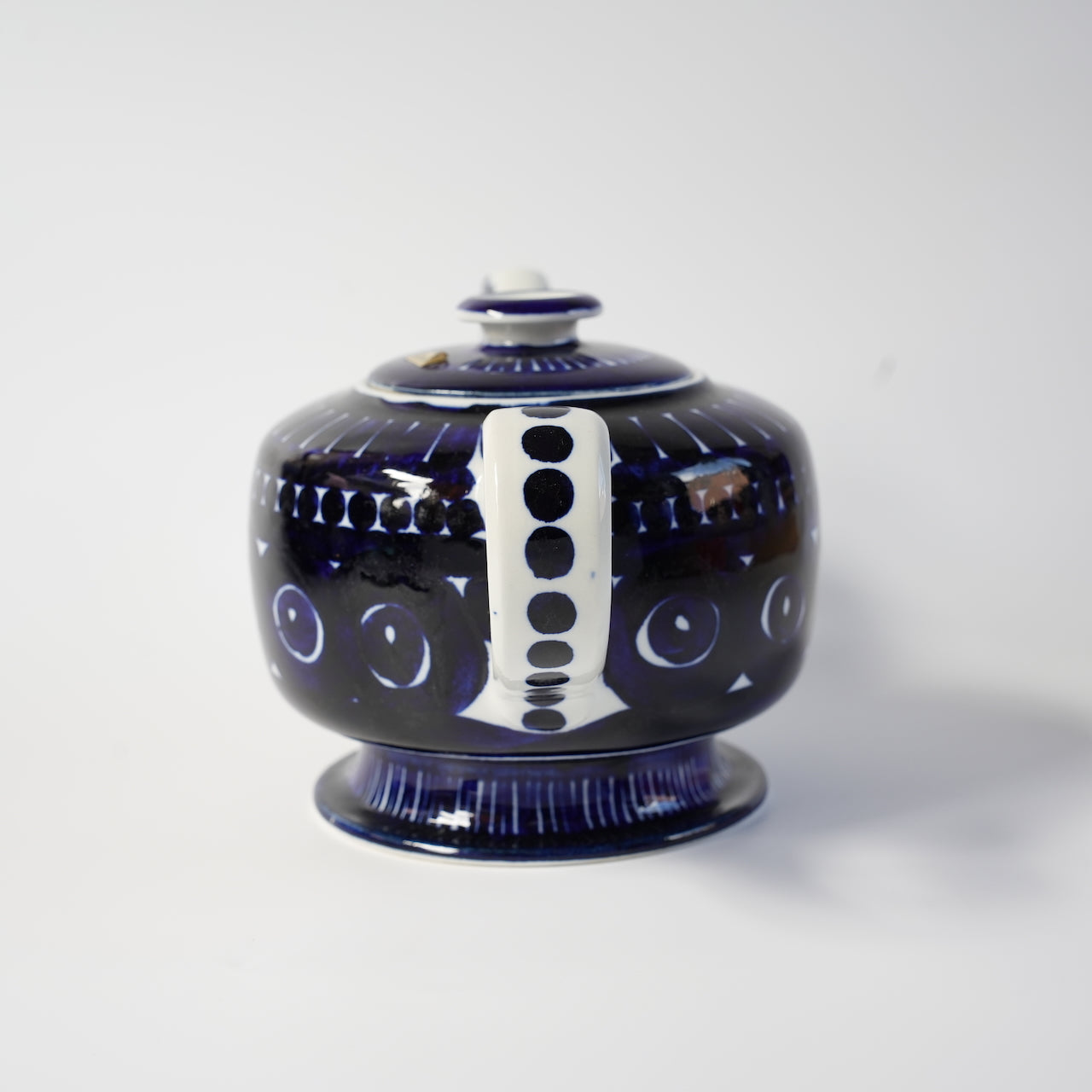 貫入あり ARABIA バレンシア（Valencia）コーヒーポットのハンドペイントデザイン