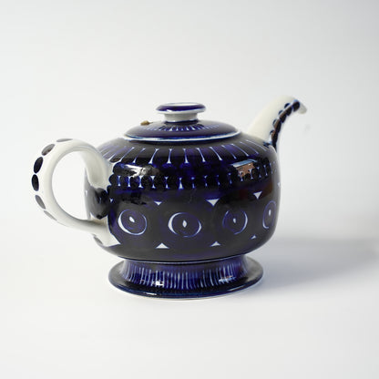 貫入あり ARABIA バレンシア（Valencia）コーヒーポットのハンドペイントデザイン