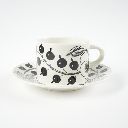 初期モデル アラビア（ARABIA）パラティッシ（Paratiisi）ブラック ティーカップ＆ソーサー - 北欧食器タックショミュッケ