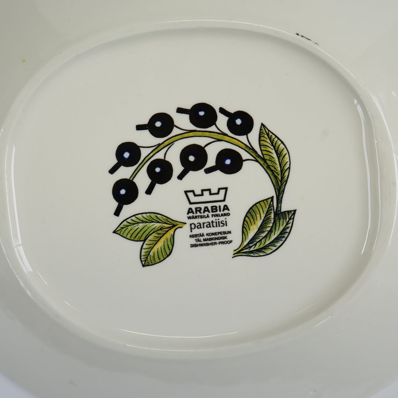 1971年製 ARABIA（アラビア）パラティッシ（Paratiisi）オーバルプレート25cm 2 - 北欧食器タックショミュッケ