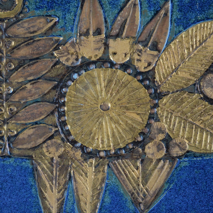 希少色 リサ・ラーソン グスタフスベリ 黄金色の雄鶏（Tuppfågel）の陶板 - 北欧食器タックショミュッケ