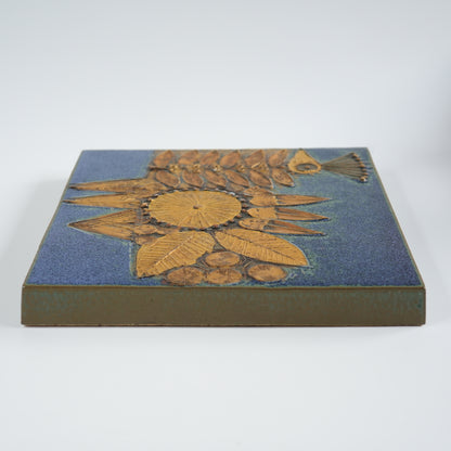 希少色 リサ・ラーソン グスタフスベリ 黄金色の雄鶏（Tuppfågel）の陶板 - 北欧食器タックショミュッケ