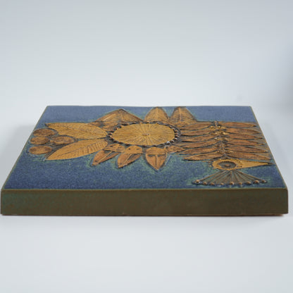 希少色 リサ・ラーソン グスタフスベリ 黄金色の雄鶏（Tuppfågel）の陶板 - 北欧食器タックショミュッケ