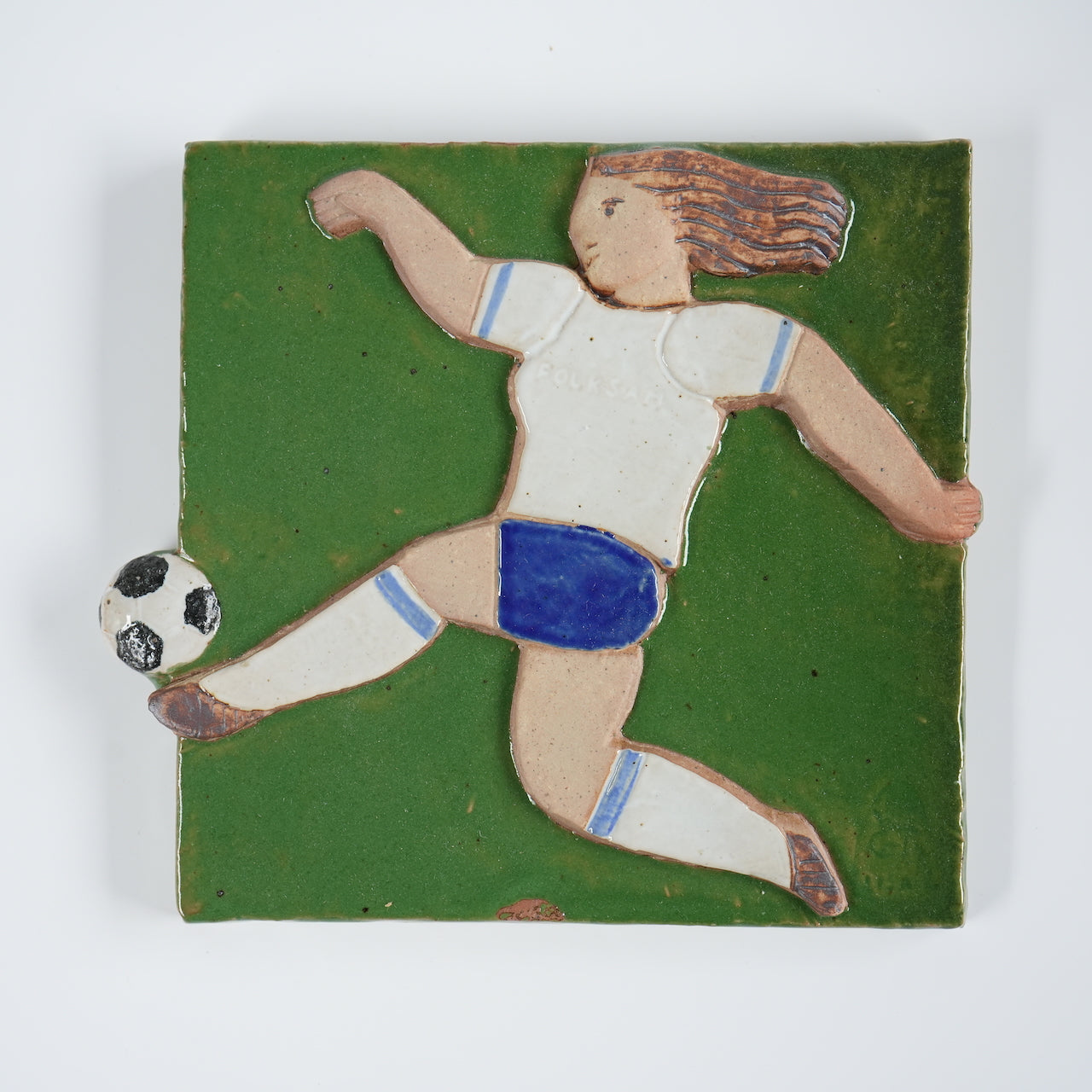 希少 リサ・ラーソン 女子サッカー（Damfotboll）の陶板 箱付き - 北欧食器タックショミュッケ